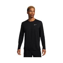 Nike Dri-fit Uv Miler Erkek Siyah Koşu Sweatshirt