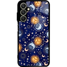 Samsung Uyumlu A25 Ay Güneş Pijama Tasarımlı Glossy Telefon Kılıfı Çok Renkli