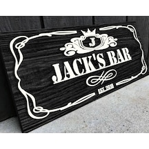 Bk Gift Kişiye Özel Kabartma Tasarım Siyah Ebony Ahşap Bar Tabelası, Home Bar Tabela, Rustik Ev Dekorasyonu, Duvar Dekoru-7