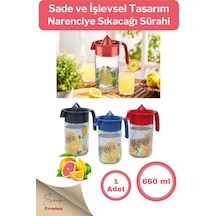 Titiz Pratik Narenciye Portakal Sıkacağı Manuel Cam Hazneli Sürahi Karaf 660 Ml