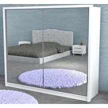 Melis Sürgülü Kapaklı Dolap Gardırop Beyaz - Ücretsiz Kurulum