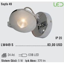 Yatak Başı Led Aydınlatma Yönlendirilebilir Paslanmaz 5w 3000k Diğer