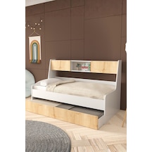 Yavrulu Karyola, Viyole Kapaklı, Kitaplıklı Yavrulu Karyola - 90x200
