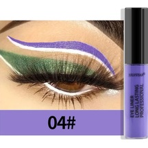 8renkli Eyeliner Sıvı Kalem Su Geçirmez Giymek Kolay Makyaj Mat Göz Kalemi Mavi 04 2.5ml Black Brown