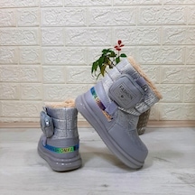 Twingo 9080 Gümüş Renk İçi Kürklü Fermuarlı 15cm Kız Çocuk Bot Gümüş