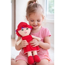 Kız Oyuncak Bebek Elbiseli Oyuncak Bez Bebek 60 Cm Bez Bebek Özel Yapım Premium Bebek 001