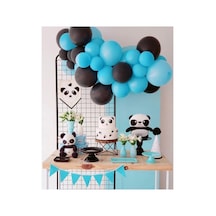 Pastel Balon Balon Mavi Siyah Balon Zincir A