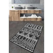 Straordinario Siyah Banyo Halısı Djt 70x120 cm, Banyo Halısı , Banyo paspası yıkanabilir