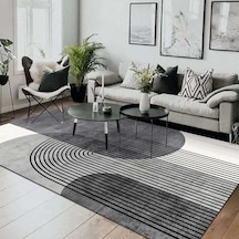 Sare Desenli Kadife Pamuk Tabanlı Yıkanabilen Kaydırmaz Antibakteriyel Salon Halısı 120x180 Standart
