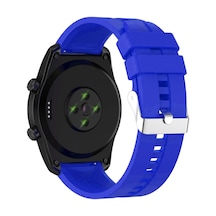 Forzacase Huawei Watch Gt3 Pro 46mm İçin Tokalı Çizgi Desen Silikon Kordon Kayış - Fc369 Mavi