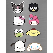 Sanrio Hello Kitty Kuromi My Melody Karakterleri Dekoratif Mutfak Buzdolabı Magneti Süsü