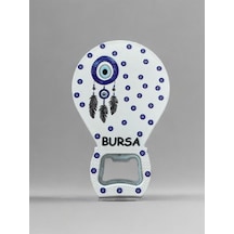 Bursa Temalı Nazar Baskılı Magnet Şişe Açacağı Buzdolabı Süsü