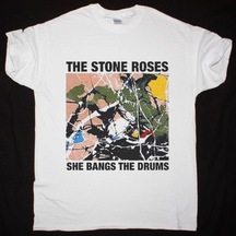 Tarzsokak The Stone Roses She Bangs The Drums New Whıte T-shırt Beyaz
