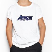 Avengers End Game Logo 3 Beyaz Çocuk Tişört