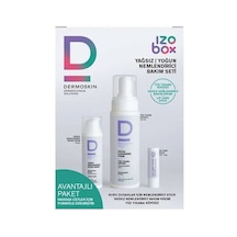 Dermoskin Izobox Cilt Bakım Seti Yüz Yıkama Köpüğü Nemlendirici Krem Lip Stick 3,9g 200+50 Ml