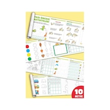 Kalem Tutma Anaokulu Yazı Öncesi Etkinlik Rulosu 150+ Egzersiz Büyük Boy Toplam 10 Metre - 808534305