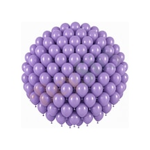 Lavanta Renk Lateks Retro Balon 30 Cm - 100 Adet Mor