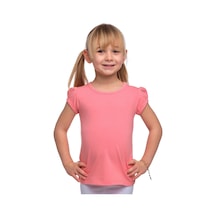 Lovetti Somon Kız Çocuk Kısa Kollu Basıc Tişört 31001S014 Somon