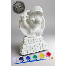 Super Mario 15 Cm Boyunda Beton/taş/figür/büst Boyama Seti-çocuk Boyama Etkinliği