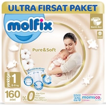 Molfix Pure & Soft 1 Beden Yenidoğan 160 Adet