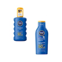 Nivea Sun Baby Hassas Bebek Cildi Güneş Losyonu SPF50+ 200 ML + Anında Koruma SPF50+ Güneş Spreyi 200 ML