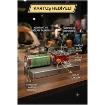 Mini Kamp Ocağı Portatif Ayaklı Katlanır Piknik Ocağı Çantalı Gaz Hediyeli Çantalı Ocak Çok Renkli