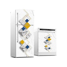 Ayrex Buzdolabı Ve Bulaşık Makinası Beyaz Eşya Sticker Kaplama Renkli Mermer Desen Diğer