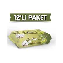 Sleepy Islak Havlu Mendil 90 Yaprak 12 Li Set Pamuk&Zeytin Yağlı