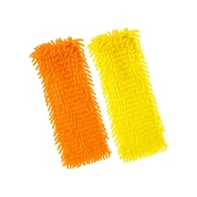 40 Cm Mikrofiber Makarna Mop Başlığı 2 Li Set, Yüksek Emici Chenille Mop Ucu, İz Ve Tüy Bırakmaz, Parke, Seramik, Laminat Ve Mermer İçin Uygun Temizlik Bezi Turuncu, Yeşil, Mavi Açık Bej