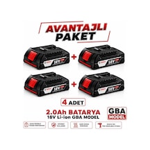 Gba 18v 2.0ah Li-ıon Batarya Akü 4'lü Set