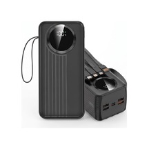 Tr Forefo 60.000 Mah 22.5w Pd Hızlı Şarjlı Powerbank Dahili Kablolu, Taşıma Askılı Ve Lcd Ekranlı, 4x Usb-a