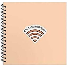 Hisli Şeyler 16x15 50yp Çizgili Spiralli Sert Kap. Stickerlı Defter