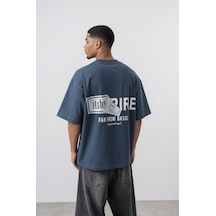 Erkek Respire X Itsbyzey Baskılı Oversize T-shirt Petrol