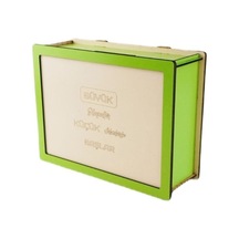 Deepcraft Parabox Hedef Kumbarası Yeşil -krem Rengi Ahşap Kilitli