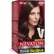 Nevaton Kalıcı Krem Saç Boya sı 5.0 Açık Kahve