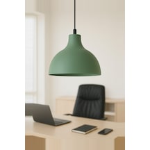 Shine Metal Tekli Yeşil Sarkıt Avize Retro Rustik Model Avize