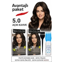 Sea Color Set Saç Boyası 5.0 Açık Kahve 2 Li 2 Kutu+pratik Boya Kabı