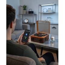 Saatli Gece Işıklı Hoparlör Uuczzzgramafonspeaker-25