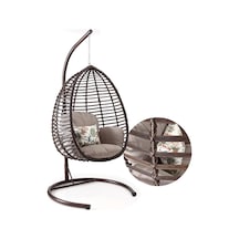 Capri Swing Gümbet Tekli Rattan Bahçe Salıncağı Balkon Salıncağı 001
