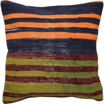 Zehra Abla Halı Yeni El Dokuma Dekoratif Kilim Kırlent Yastık Kılıfı 6496 Çok Renkli