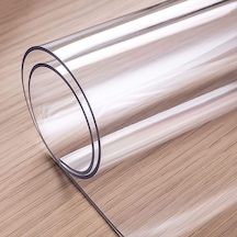 1.6mm Şeffaf Pvc Masa Örtüsü Koruyucu Masa Pedi Koruyucu Mika Asetat Örtüsü Zemin Koruma En: 70cm, Boy: Çok Renkli