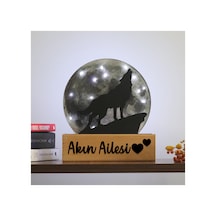 Led Işıklı Pleksi Dolunay Kişiselleştirilebilir Dekoratif Biblo Ursula Kurt Anahtar Askılığı Gri - 737202186