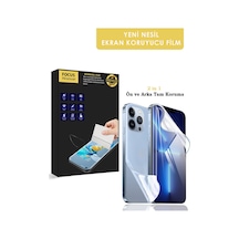 Apple Uyumlu iPhone 13 Mini Premium 2in1 Ekran Koruyucu Özel Kesim Hydrogel Film