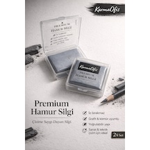 Premium Hamur Silgi 2 Li Set İz Bırakmayan Yoğrulabilir Çizim Silgisi