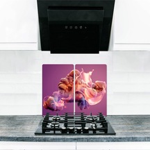 Cam Ocak Koruyucu ve Kesim Tablası Civa (60cm x 52cm) 2 Parça, 4