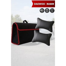 Daewoo Rager Uyumlu Bagaj Çantası Koltuk Yastığı Siyah Renk Lüks Model