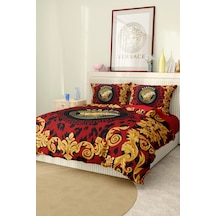 Marka Nevresim Takımı Çift Kişilik Pamuklu Saten Kumaş 6 Parça 3d Dijital Baskı Duvet Cover Set Model No:115 Renkli