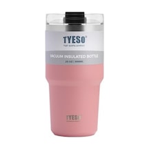 Tyeso Tripletask Termos Vakumlu Paslanmaz Çelik Pipetli 600 ML