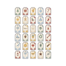 30 Adet Minimalist Yeni Yıl Etiket Sticker Seti - Hediye Paketi Ajanda Defter İçin Çok Renkli