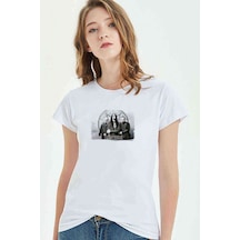 Dimmu Borgir Metal Rock Music Grubu Baskılı Beyaz Kadın Tshirt